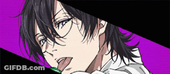 Close Up Of Person's Face With Purple Background GIF