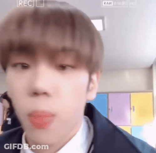 Close Up Of Person's Face With Rec GIF