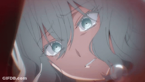 Close Up Of Person's Face With Red Background GIF