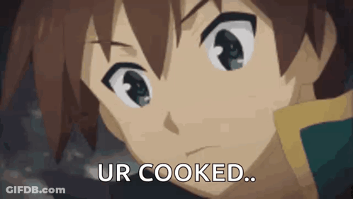 Close Up Of Person's Face With Ur Cooked GIF