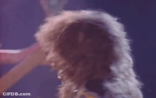 Close Up Of Person's Hair On Purple Background GIF