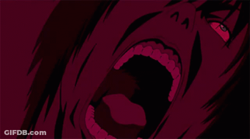 Close-Up Of Person's Mouth With Red Background GIF