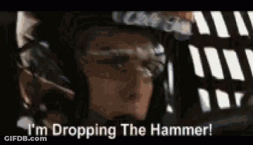 Close Up Of Person Saying I'm Dropping The Hammer GIF