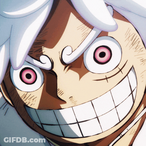 Close Up Of Person With Big Smile And Pink Eyes GIF