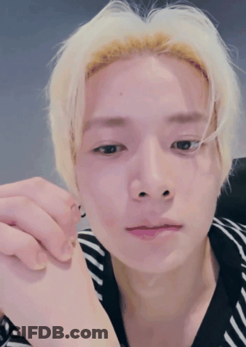 Close Up Of Person With Blonde Hair GIF