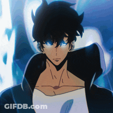 Close Up Of Person With Blue Eyes GIF