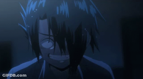 Close Up Of Person With Blue Hair GIF