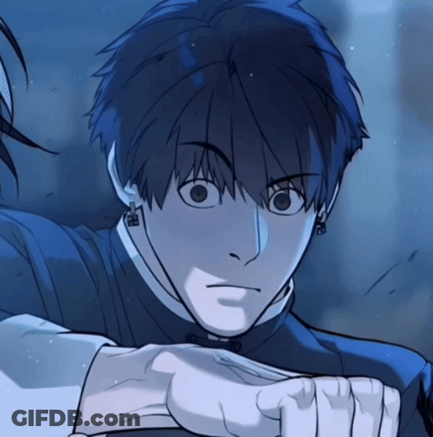 Close Up Of Person With Blue Hair GIF