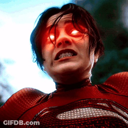 Close-Up Of Person With Bright Red Eyes GIF