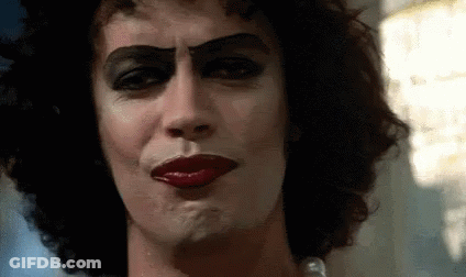 Close Up Of Person With Makeup And Red Lips GIF