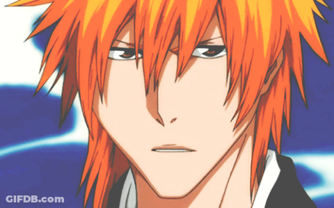 Close Up Of Person With Orange Hair And Black Eyes GIF