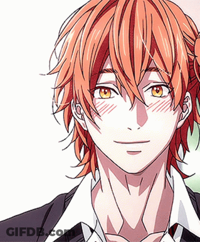 Close Up Of Person With Orange Hair And Yellow Eyes GIF