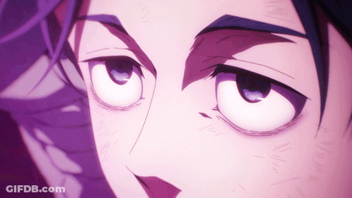 Close Up Of Person With Purple Hair GIF