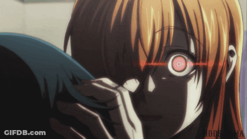 Close Up Of Person With Red Eyes Odds GIF