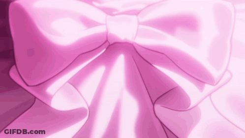 Close Up Of Pink Ribbon With Bow GIF