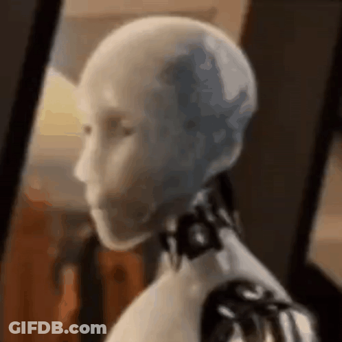 Close Up Of Robot Head GIF