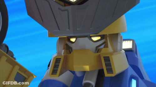 Close Up Of Robot Head With Blue Background GIF