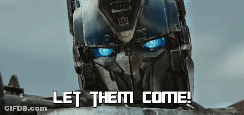 Close Up Of Robot Saying Let Them Come GIF