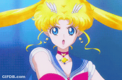 Close Up Of Sailor Moon Anime Character GIF