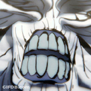 Close Up Of Skeleton Mouth With Many Teeth GIF