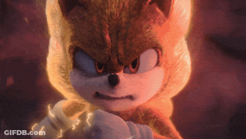 Close Up Of Sonic The Hedgehog Face With Red Background GIF