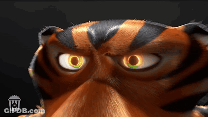 Close Up Of Tiger With Green Eyes GIF
