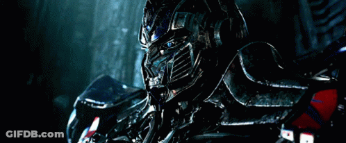 Close Up Of Transformer With Blue Eye GIF