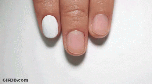 Close Up Of White Nail Polish GIF