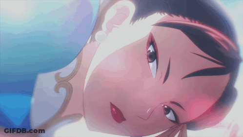 Close Up Of Woman Cartoon Face GIF