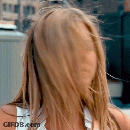 Close Up Of Woman Face And Hair GIF