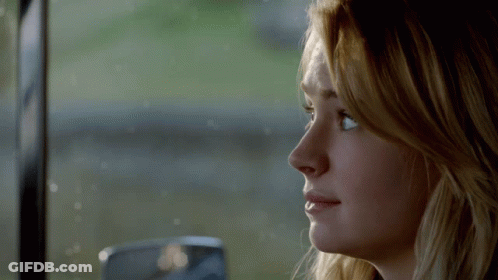 Close Up Of Woman Face Looking Out Window GIF
