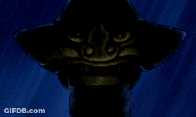 Close Up Of Woman Face With Blue Background GIF