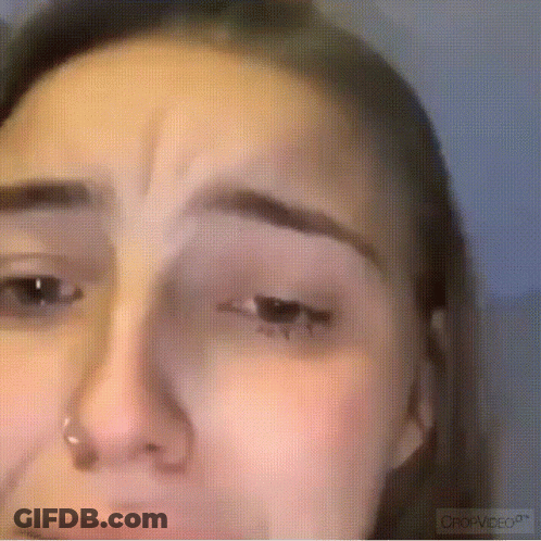 Close Up Of Woman Face With Crop Video Watermark GIF