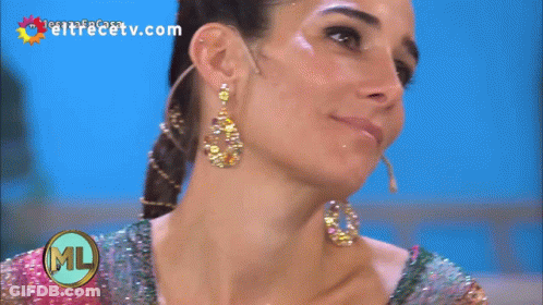 Close Up Of Woman Face With ML Logo GIF