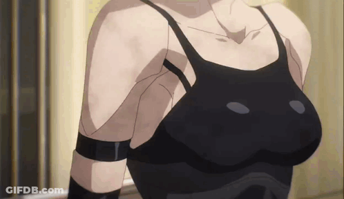 Close Up Of Woman In Black Tank Top GIF