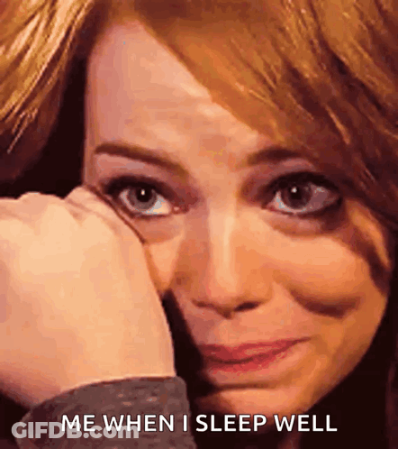 Close Up Of Woman Me When I Sleep Well GIF