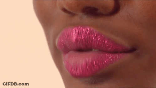 Close Up Of Woman Mouth With Pink Lipstick GIF