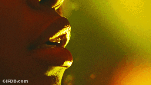 Close-Up Of Woman Mouth With Red Lips GIF
