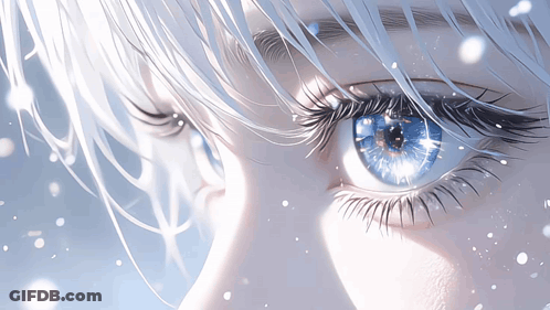 Close Up Of Woman's Blue Eye GIF