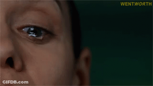 Close Up Of Woman's Eye With Tears GIF