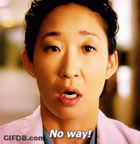 Close Up Of Woman's Face Saying No Way GIF