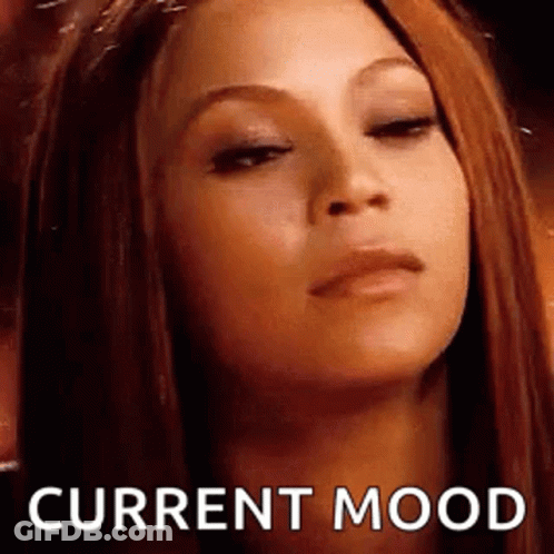 Close Up Of Woman's Face With Current Mood GIF