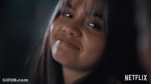 Close Up Of Woman's Face With Netflix GIF