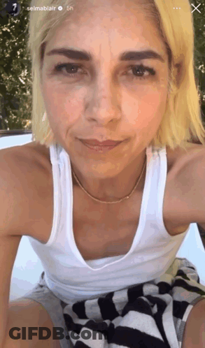 Close Up Of Woman's Face With Selma Blair GIF