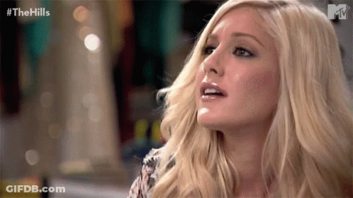 Close Up Of Woman's Face With #Thehills GIF