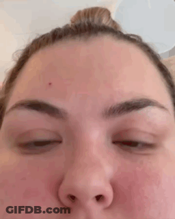 Close Up Of Woman's Forehead With Eyes Closed GIF
