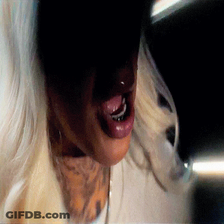Close Up Of Woman's Mouth Showing Teeth GIF