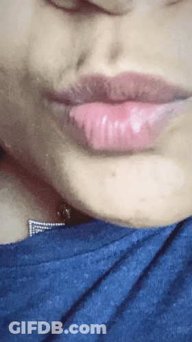 Close Up Of Woman's Mouth With Pink Lips GIF