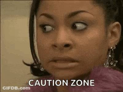 Close Up Of Woman Saying Caution Zone GIF