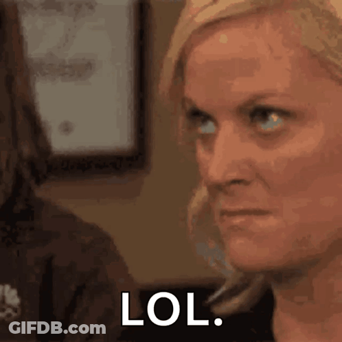 Close Up Of Woman Saying LOL GIF